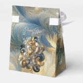 Chic Elegant Wervelt in Goud, Zilver, Blauw, Geel Bedankdoosjes (Achterkant)