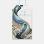 Chic Elegant Wervelt in Goud, Zilver, Blauw, Geel Cadeaulabel (Voorkant)