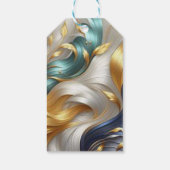 Chic Elegant Wervelt in Goud, Zilver, Blauw, Geel Cadeaulabel (Achterkant)