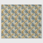 Chic Elegant Wervelt in Goud, Zilver, Blauw, Geel Cadeaupapier (Vlak)