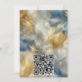 Chic Elegant Wervelt in Goud, Zilver, Blauw, Geel Kaart (Achterkant)