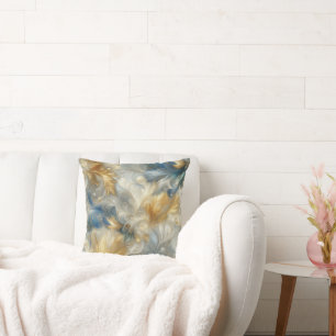 Chic Elegant Wervelt in Goud, Zilver, Blauw, Geel Kussen