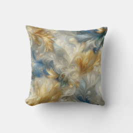 Chic Elegant Wervelt in Goud, Zilver, Blauw, Geel Kussen