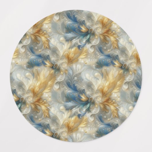 Chic Elegant Wervelt in Goud, Zilver, Blauw, Geel Labels (Design 1)