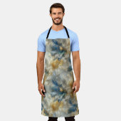 Chic Elegant Wervelt in Goud, Zilver, Blauw, Geel Schort (Gedragen)