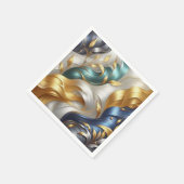 Chic Elegant Wervelt in Goud, Zilver, Blauw, Geel Servet (Hoek)