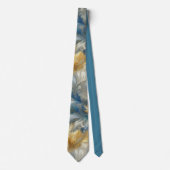 Chic Elegant Wervelt in Goud, Zilver, Blauw, Geel Stropdas (Voorkant)