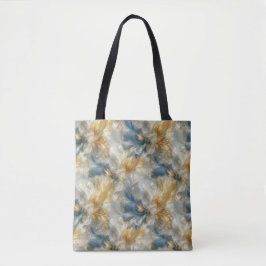 Chic Elegant Wervelt in Goud, Zilver, Blauw, Geel Tote Bag