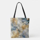 Chic Elegant Wervelt in Goud, Zilver, Blauw, Geel Tote Bag (Achterkant)