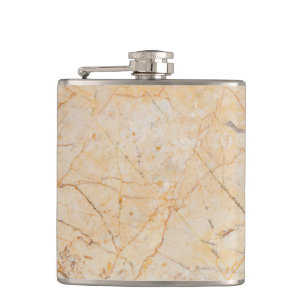 Chic Elegant White en Black Marble Pattern Heupfles