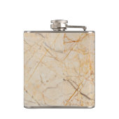 Chic Elegant White en Black Marble Pattern Heupfles (Achterkant)