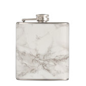 Chic Elegant White en Black Marble Pattern Heupfles (Voorkant)