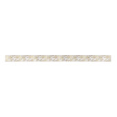 Chic Elegant White en Gold Marble Pattern Satijnen Lint (Voorkant)
