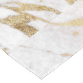 Chic Elegant White en Gold Marble Pattern Tafelkleed (Gekanteld)