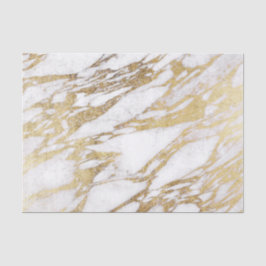 Chic Elegant White en Gold Marble Pattern Tissuepapier