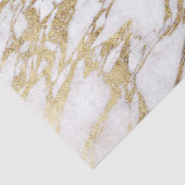 Chic Elegant White en Gold Marble Pattern Tissuepapier (Detail)