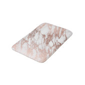 Chic Elegant White en Roos Gold Marble Pattern Badmat (Gekanteld)