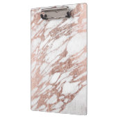 Chic Elegant White en Roos Gold Marble Pattern Klembord (Links)