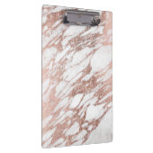 Chic Elegant White en Roos Gold Marble Pattern Klembord (Rechts)