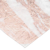 Chic Elegant White en Roos Gold Marble Pattern Korte Tafelloper (Hoek)