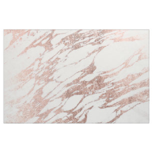 Chic Elegant White en Roos Gold Marble Pattern Stof