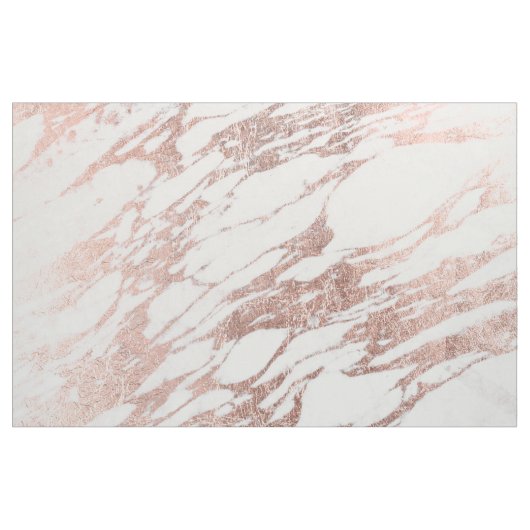 Chic Elegant White en Roos Gold Marble Pattern Stof (Yard (91,4 cm))
