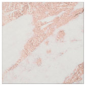 Chic Elegant White en Roos Gold Marble Pattern Stof (Swatch)