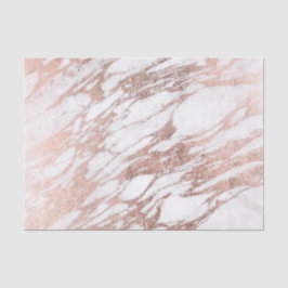 Chic Elegant White en Roos Gold Marble Pattern Tissuepapier