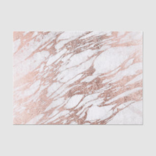Chic Elegant White en Roos Gold Marble Pattern Tissuepapier