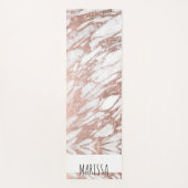 Chic Elegant White en Roos Gold Marble Pattern Yogamat (Voorkant)