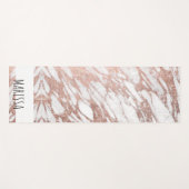 Chic Elegant White en Roos Gold Marble Pattern Yogamat (Voorkant (horizontaal))