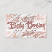 Chic Elegant White Rose Gold Marble Body Piercing Visitekaartje (Voorkant)