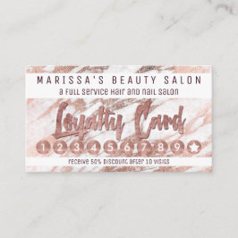 Chic Elegant White Rose Gold Marble Loyalty