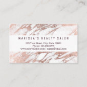 Chic Elegant White Rose Gold Marble Loyalty (Achterkant)