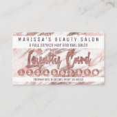 Chic Elegant White Rose Gold Marble Loyalty (Voorkant)