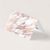 Chic Elegant White Rose Gold Marble Social Media Visitekaartje (Achterkant)