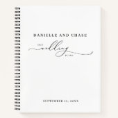 Chic Elegant White Wedding Plans Notitieboek (Voorkant)