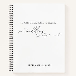 Chic Elegant White Wedding Plans Notitieboek