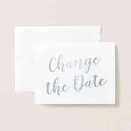 Chic Elegant wijzig de datum van het huwelijk Silv Folie Kaarten