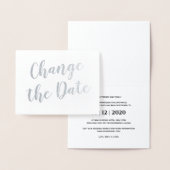 Chic Elegant wijzig de datum van het huwelijk Silv Folie Kaarten (Display)