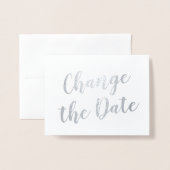 Chic Elegant wijzig de datum van het huwelijk Silv Folie Kaarten (Voorkant met envelop)