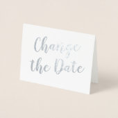 Chic Elegant wijzig de datum van het huwelijk Silv Folie Kaarten (Voorkant)