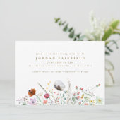 Chic Elegant Wildflower Garden Baby Girl Shower Kaart (Staand voorkant)