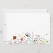 Chic Elegant Wildflower Garden Baby Girl Shower Kaart (Achterkant)