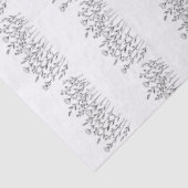 Chic Elegant Wildflower Line Art Minimalist Tissuepapier (Detail)