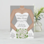 Chic Elegant Wit Modern Day Vrijgezellenfeest Uitn Kaart (Staand voorkant)