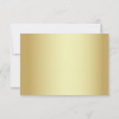 Chic Elegant Zwart en Goud Trouwen RSVP Kaartje (Achterkant)