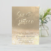 Chic elegante glamour goud glinsterend ombre sweet kaart (Staand voorkant)