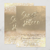 Chic elegante glamour goud glinsterend ombre sweet kaart (Voorkant / Achterkant)