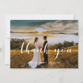 Chic & Elegante trouwfoto bedankkaart Aankondiging (Voorkant)